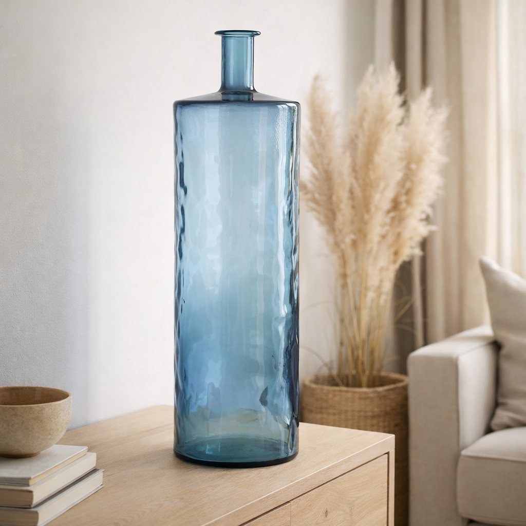 Bouteille décorative de Guan Blue en situation