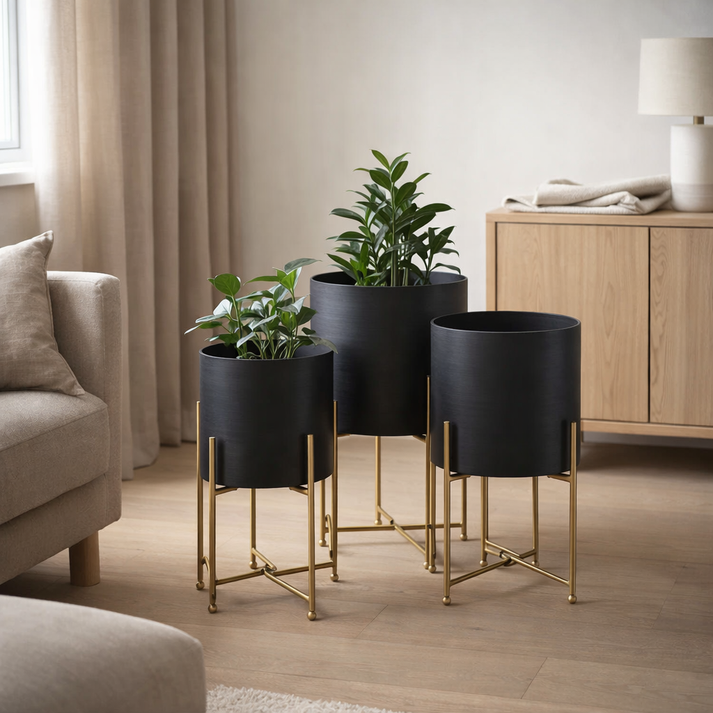 Set de supports pour plantes Bélier Noir en situation