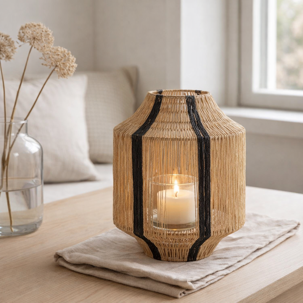 Lanterne Liliano Noir en situation