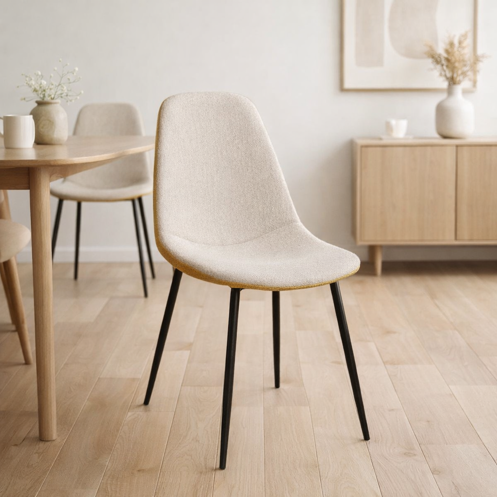 Chaise de salle à manger Tallos Beige en situation