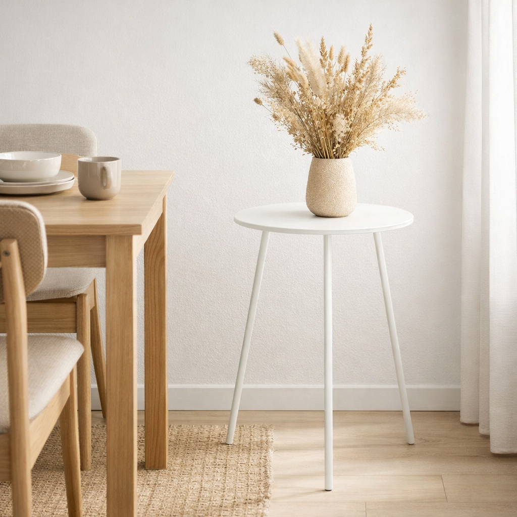 Table d'appoint d'extérieur Seattle Blanc en situation