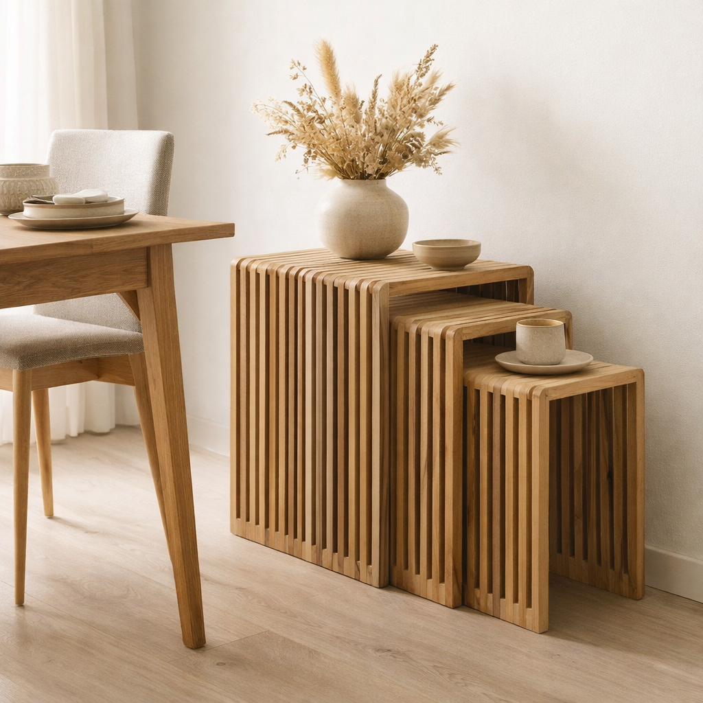 Ensemble de tables d'appoint Yonker Brown en situation