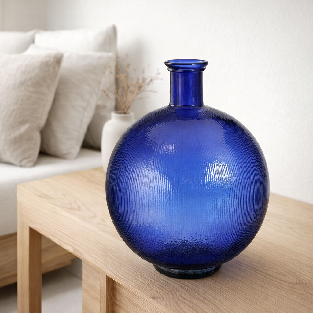 Bouteille décorative de Firenza Bleu Foncé en situation