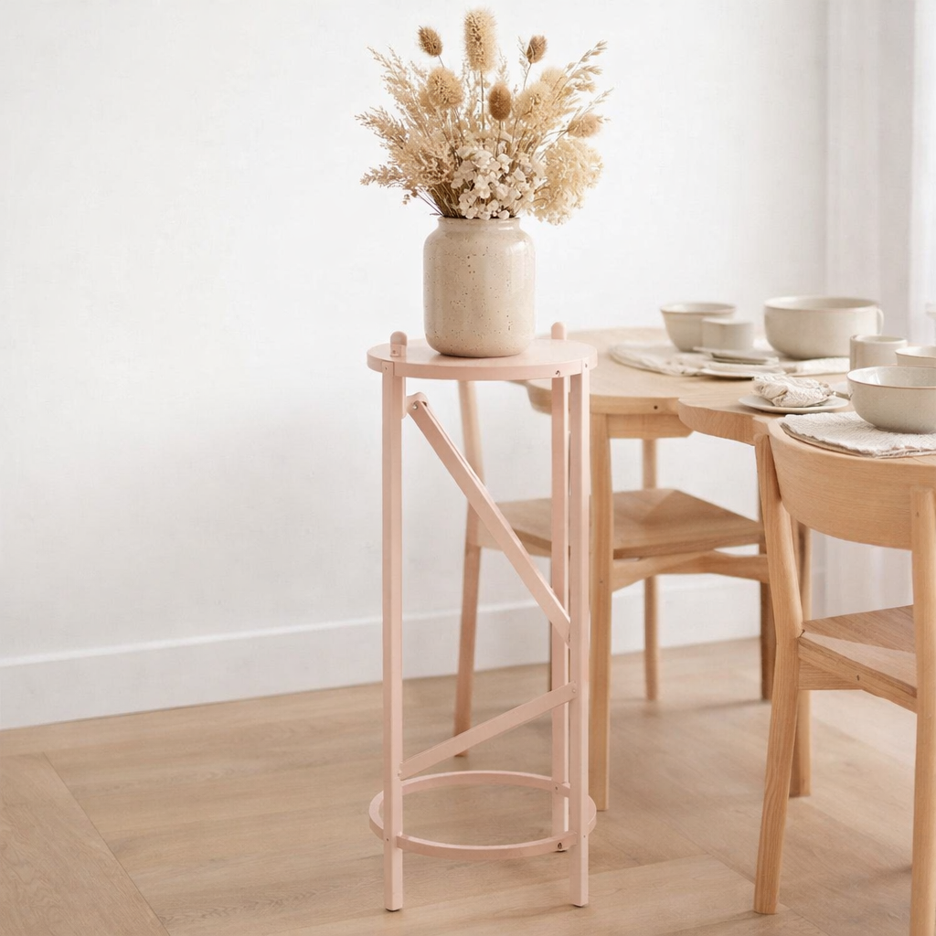 Table à plantes Adine Rose clair en situation