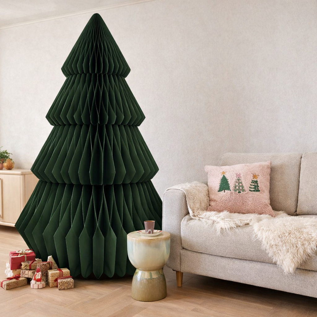 Sapin de Noël décoratif Vert foncé en situation