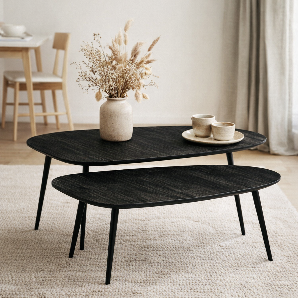 Ensemble de tables d'appoint Jailey Noir en situation