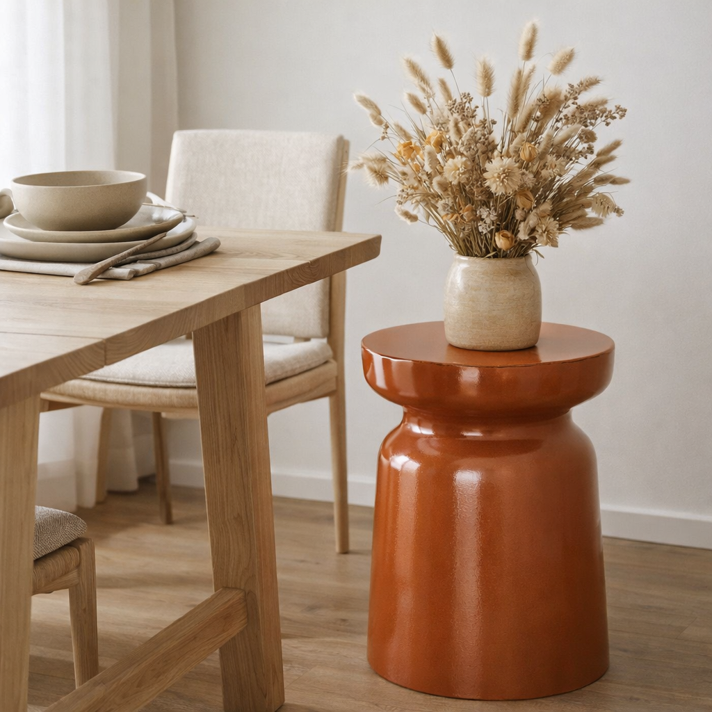 Table d'appoint Stage Orange en situation