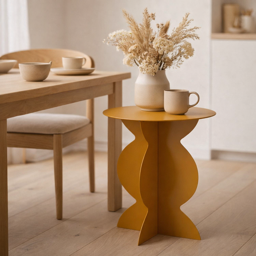 Table d'appoint Rafi Marron en situation
