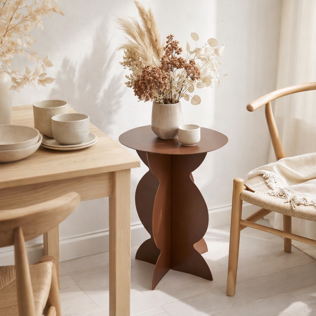 Table d'appoint Rafi Marron en situation