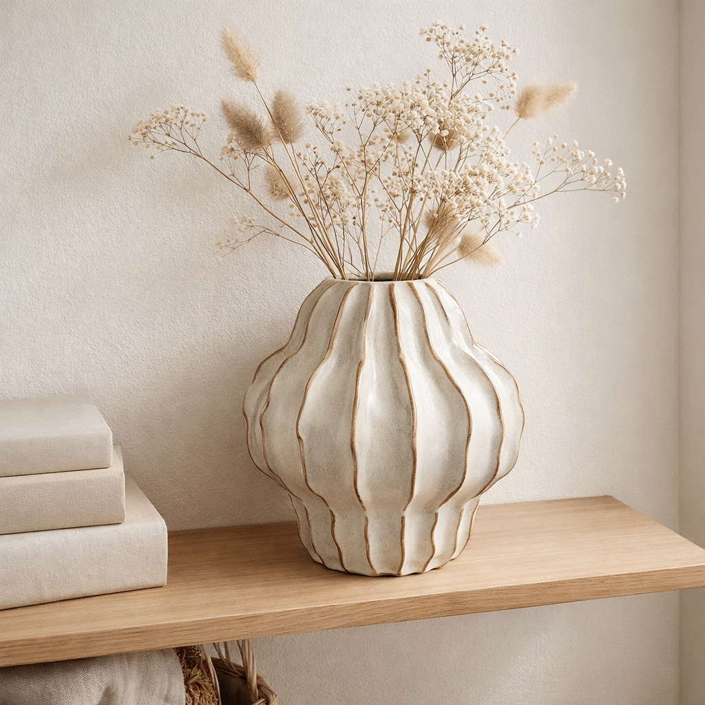 Vase Altea Blanc Cassé en situation