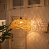 Lampe en rotin | Abat-jour PADMA (2 tailles) en situation