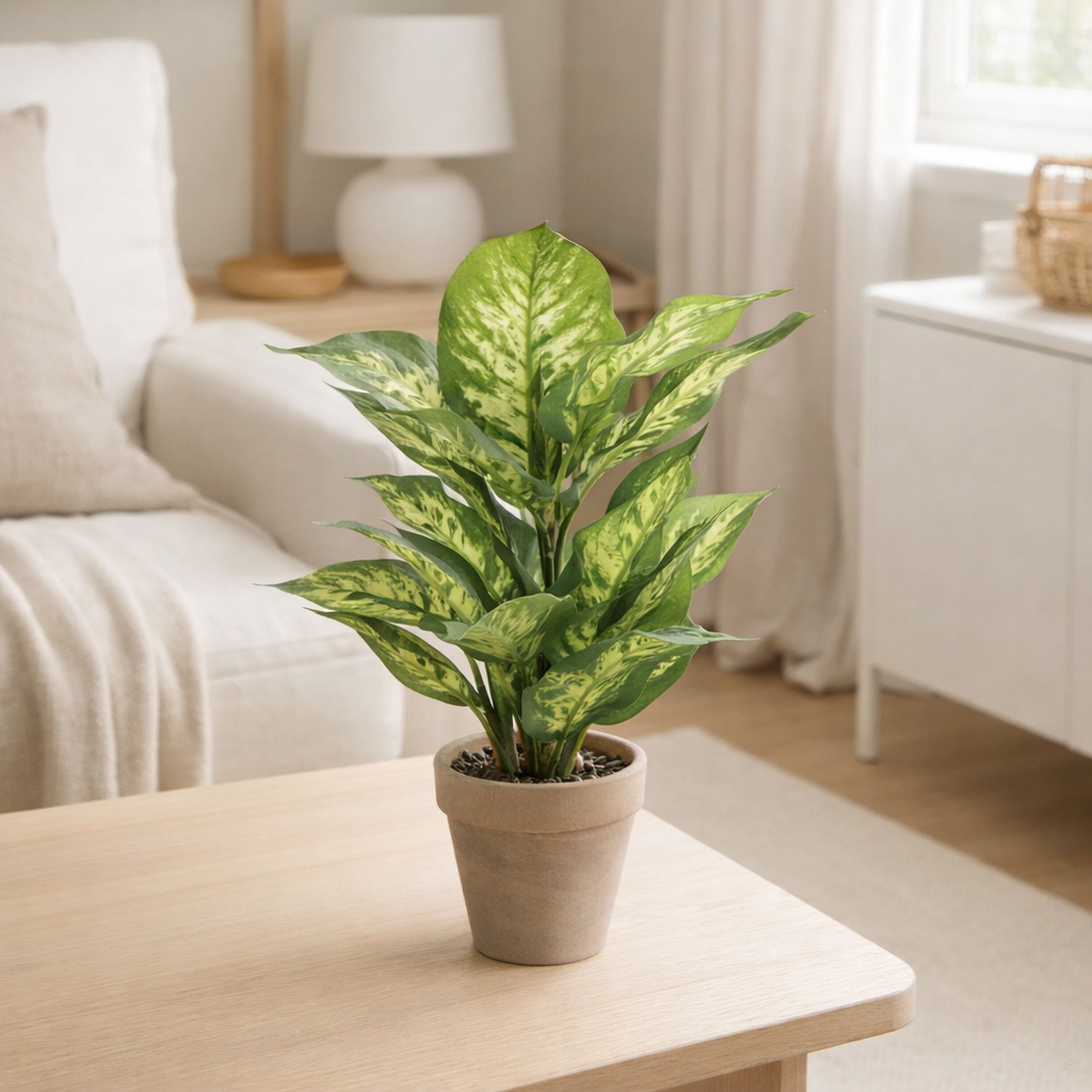 Plante artificielle Dieffenbachia Vert en situation
