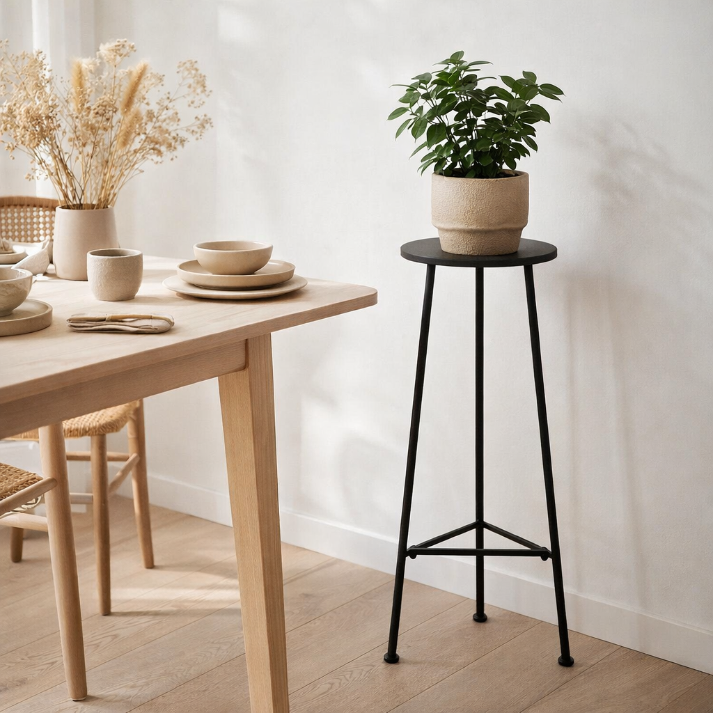 Table à plantes Adine Noir en situation