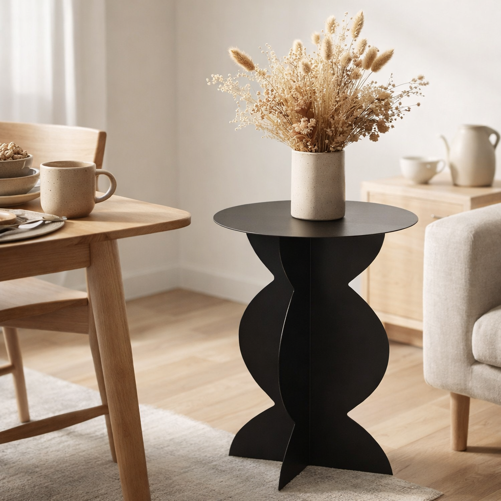 Table d'appoint Rafi Noir en situation