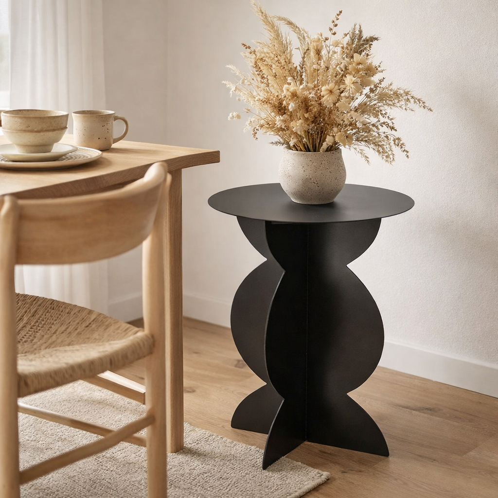 Table d'appoint Rafi Noir en situation
