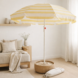 Parasol Rayure Jaune en situation