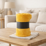 Plaid Mica Jaune en situation