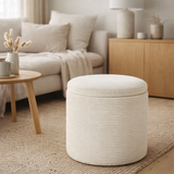 Pouf Pouf Blanc Cassé en situation