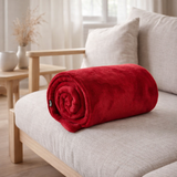Plaid Mica Rouge en situation