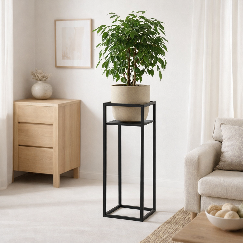 Support pour plantes Ascot Noir en situation