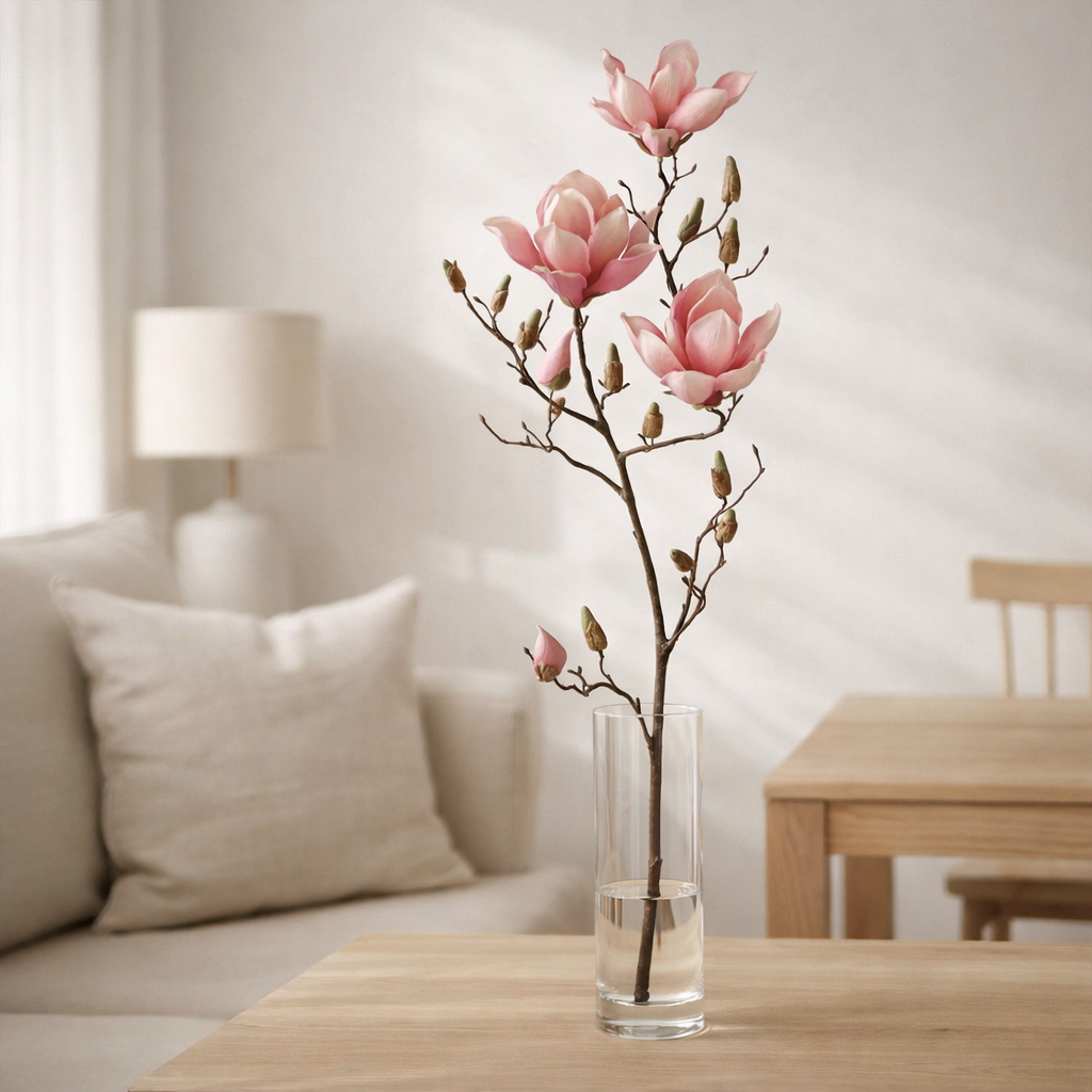 Fleur artificielle Magnolia Rose en situation