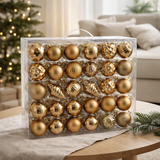Set boules de Noël Boules incassables Cuivre en situation