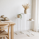 Set de tables d'appoint Quinty Blanc cassé en situation