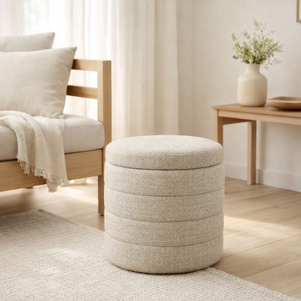 Pouf Pouf Beige en situation