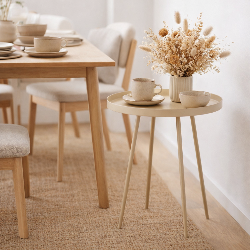 Table d'appoint Flores Beige en situation