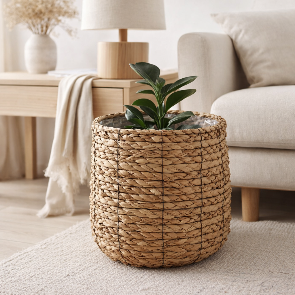 Panier à plantes Avalon Marron clair en situation
