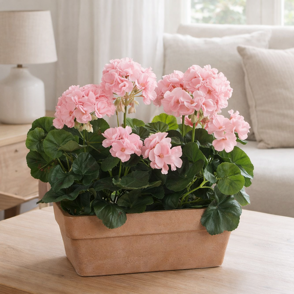 Plante artificielle Géranium Rose en situation