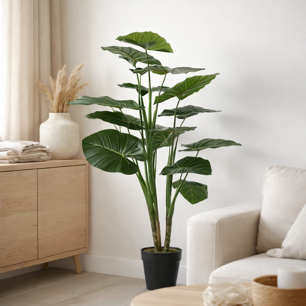 Plante artificielle Taro Vert en situation