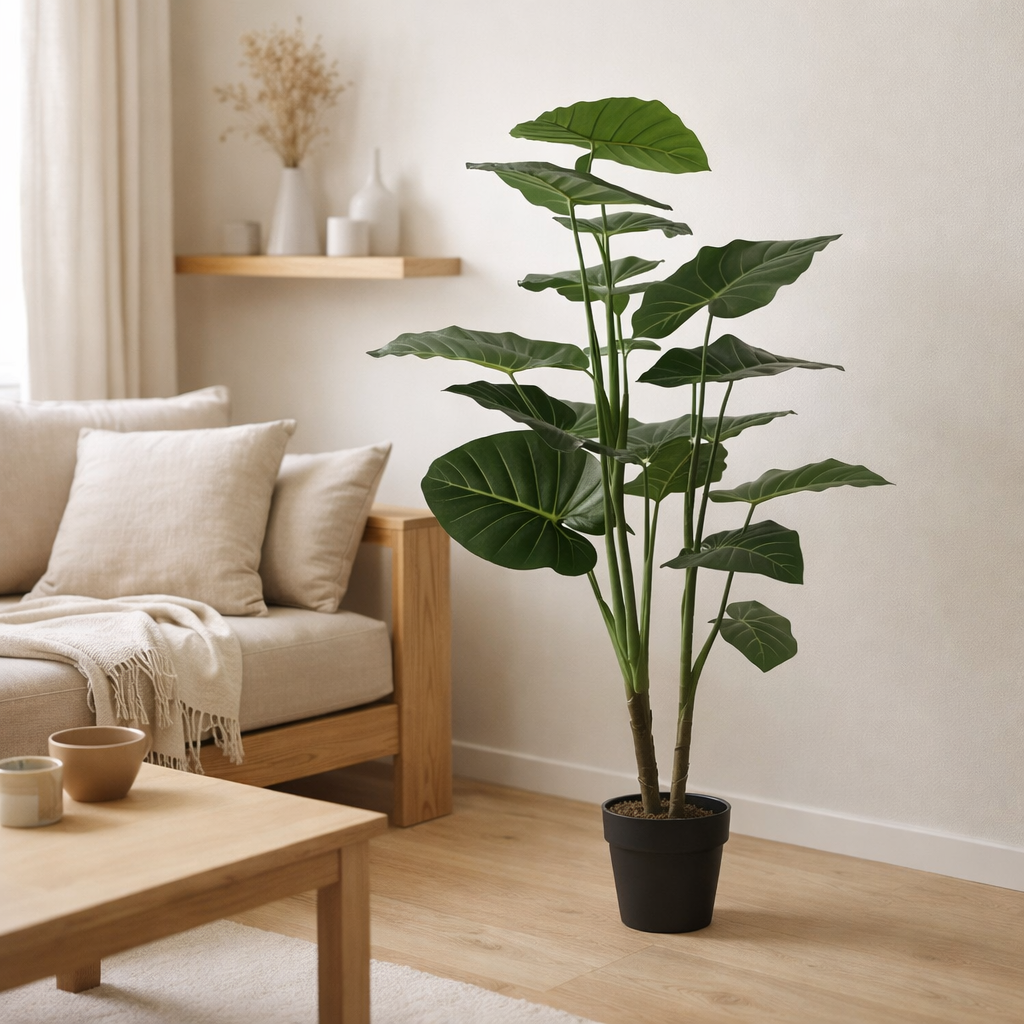 Plante artificielle Taro Vert en situation