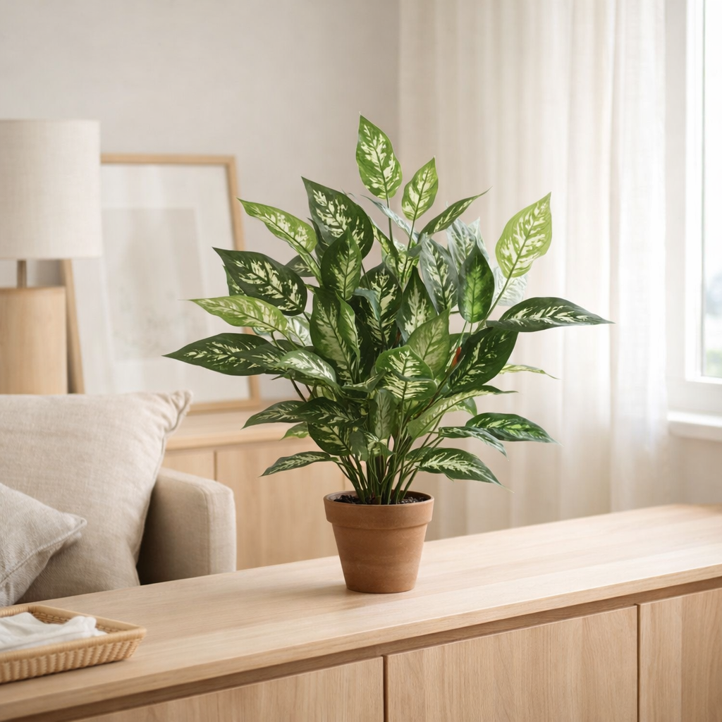 Plante artificielle Dieffenbachia Vert en situation