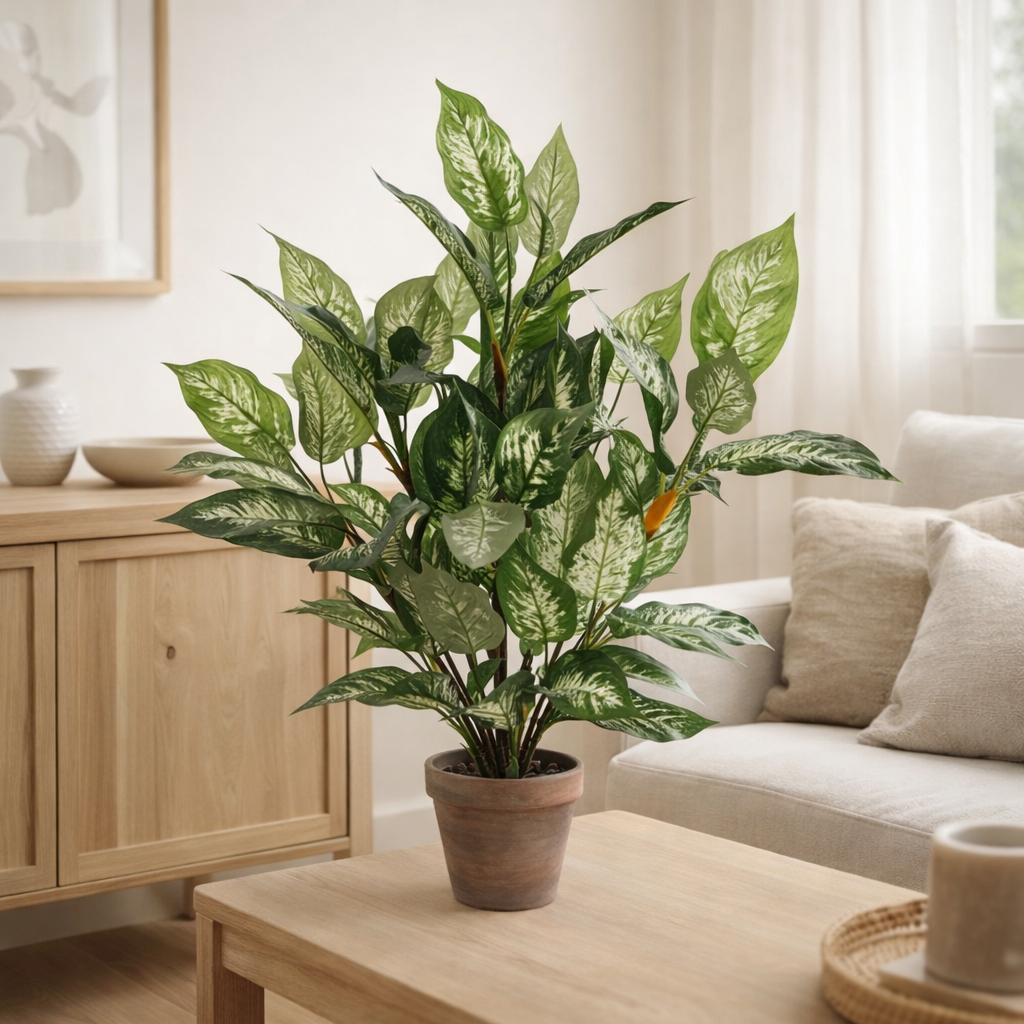 Plante artificielle Dieffenbachia Vert en situation