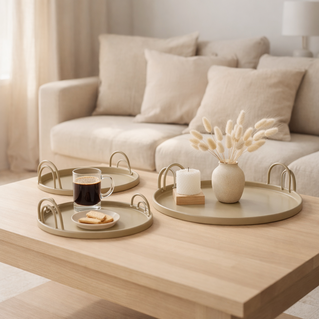 Plateau Beige Beige en situation