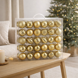 Set boules de Noël Boules incassables Or en situation