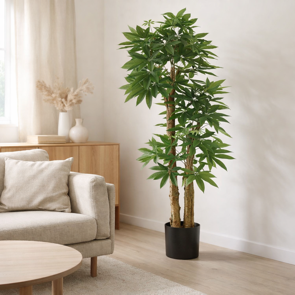 Plante artificielle Pachira Vert en situation