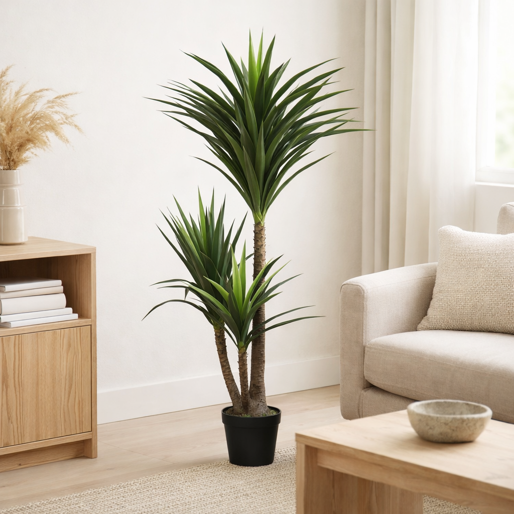 Kunstplant Yucca Crème en situation