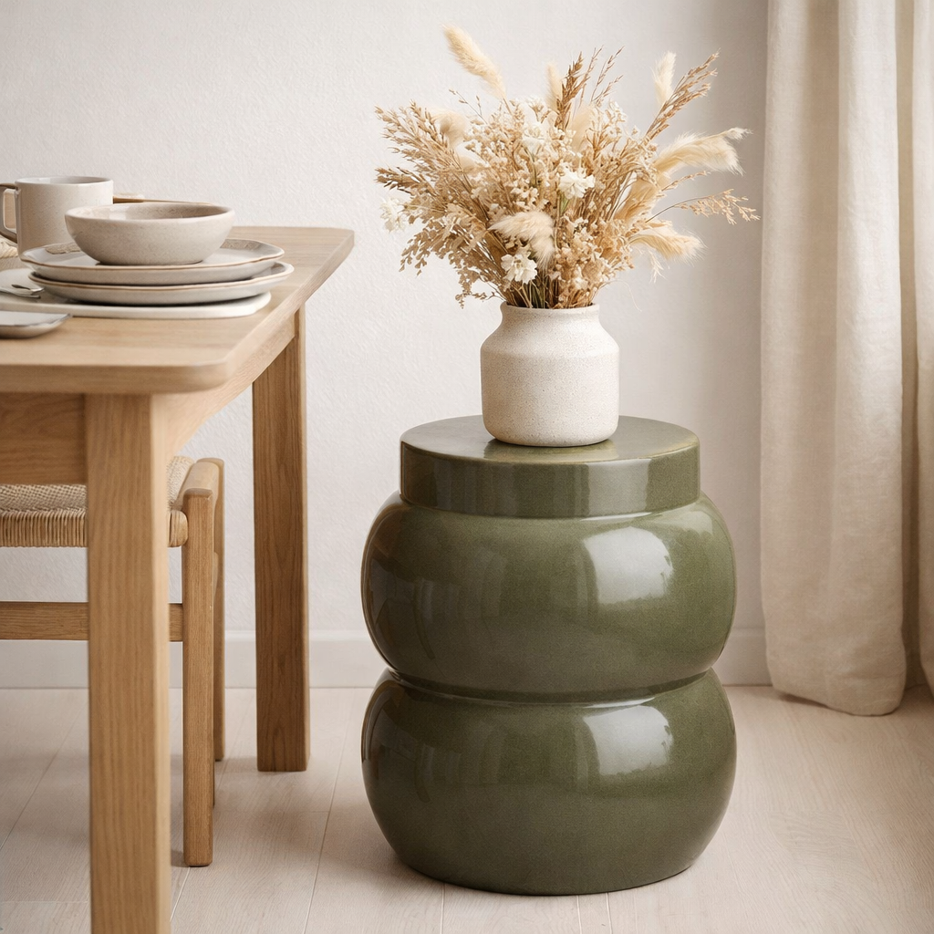 Table d'appoint Vendi Marron foncé en situation