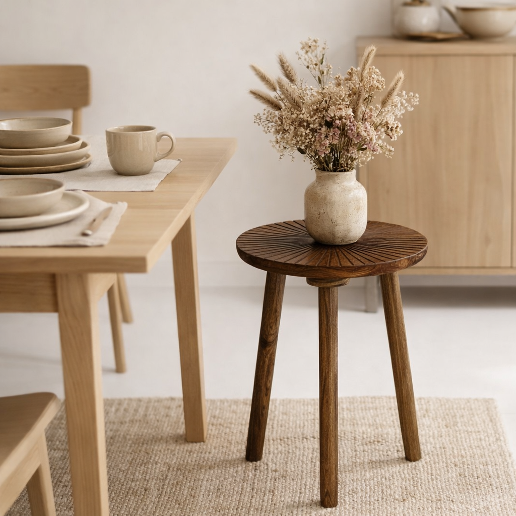 Table d'appoint Pomante Marron foncé en situation