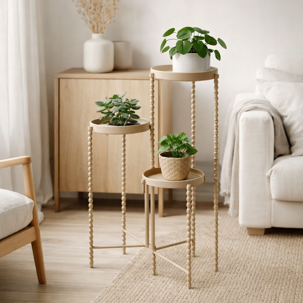 Support pour plantes Salvo Beige en situation