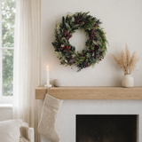 Couronne de Noël Bodi Rouge en situation