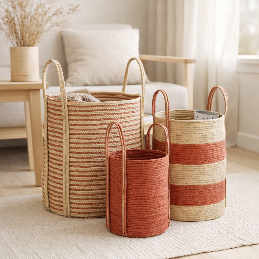 Plantenmand set Brooklyn Rood en situation