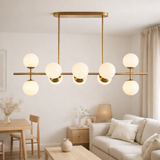 Suspension Chrintine Blanc Or en situation