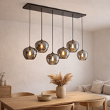 Lampe suspendue Olivia 6 lumières en situation
