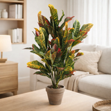 Plante artificielle Croton Vert en situation