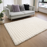 Tapis Moelleux 3D Crème 80x150CM en situation