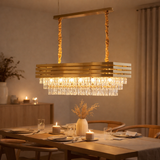 Hanglamp Crystal Gold | 80x30cm en situation