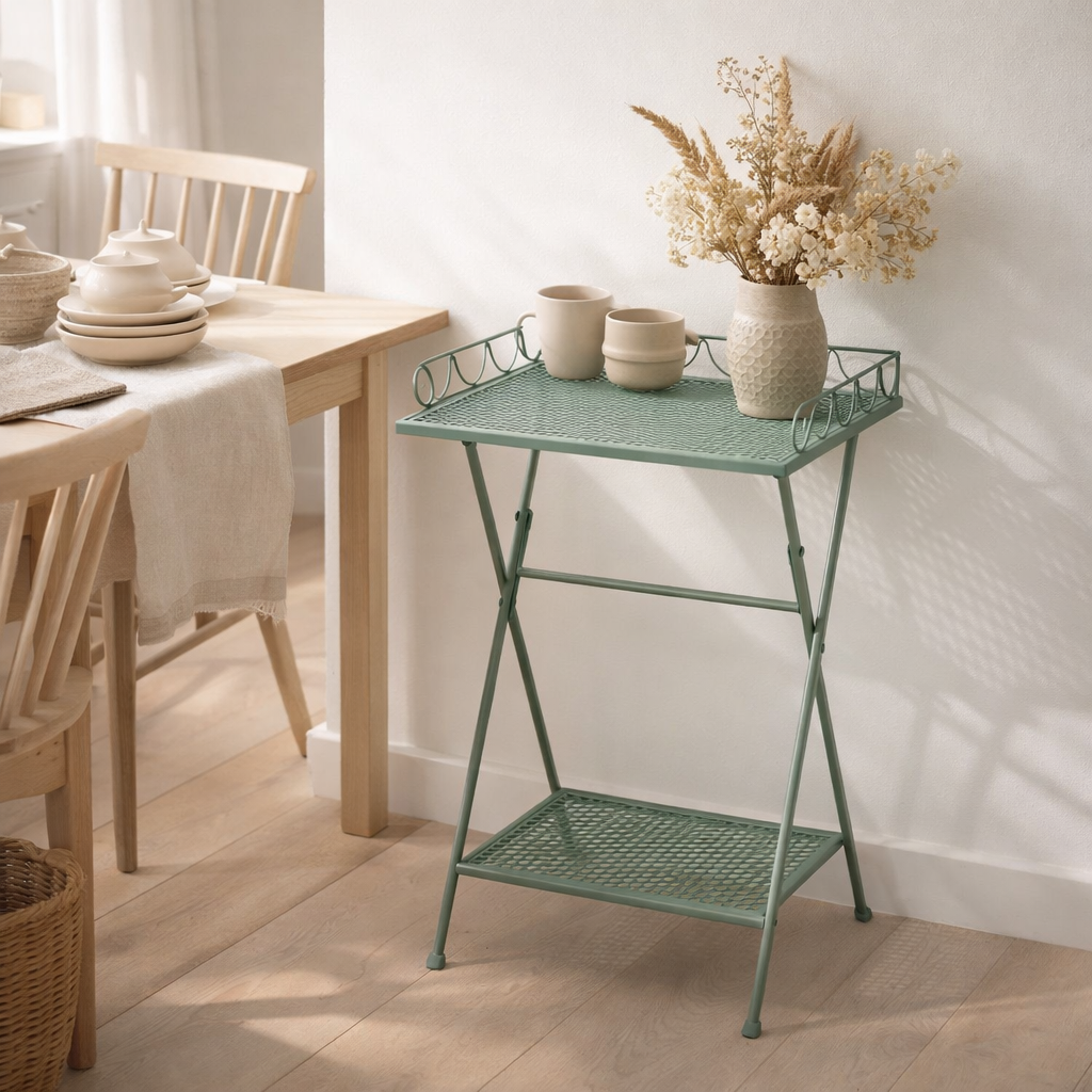 Table d'appoint extérieur Marseille Vert en situation